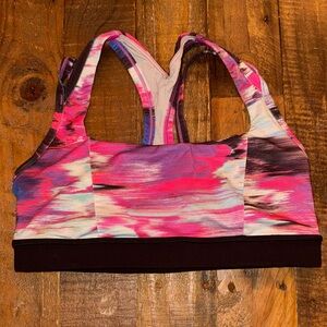 lululemon athletica Pink and Black sports bra